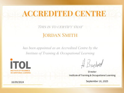 Accredited Centre Cert-1 Accredited Centre Cert-1